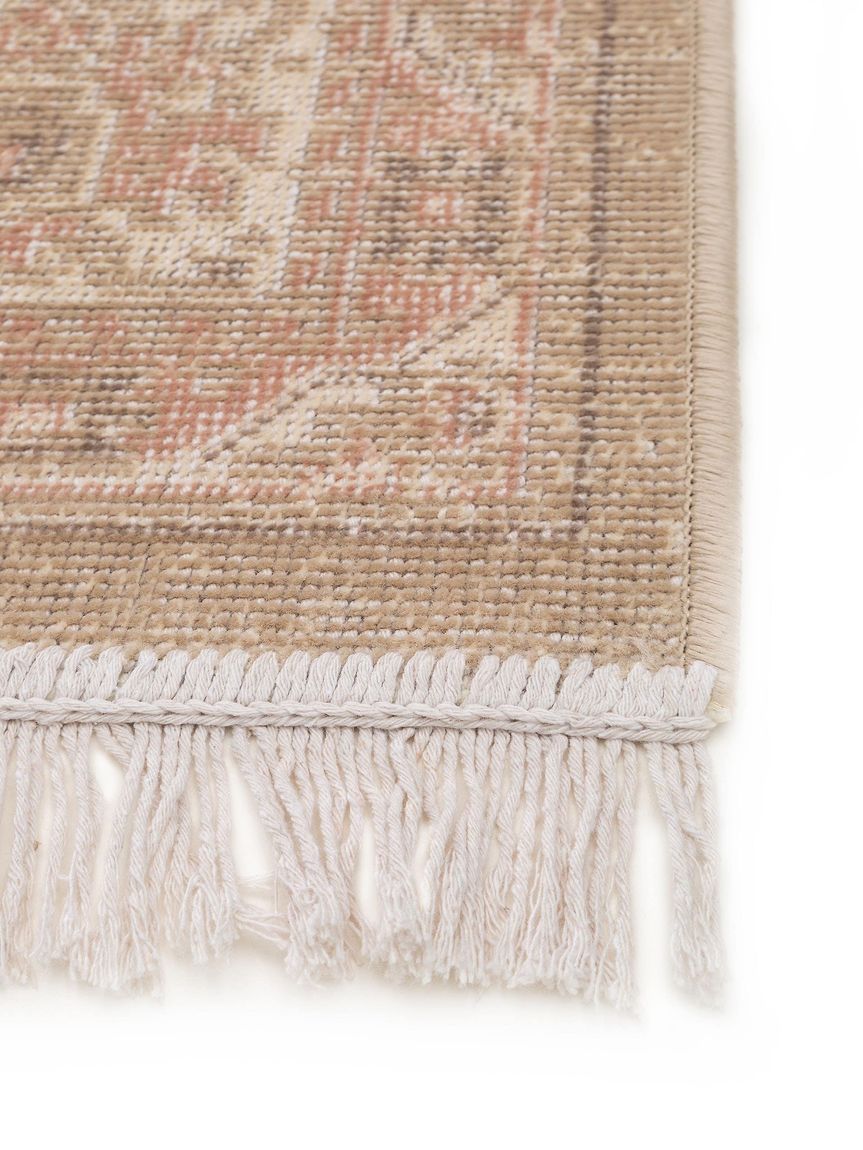 Teppich Folk Beige / Rosa