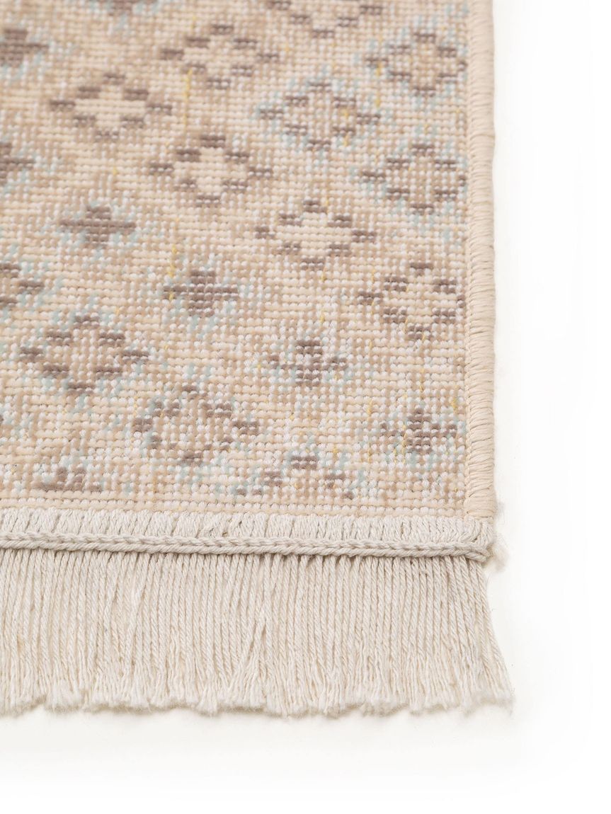 Läufer Folk 80x250 cm Beige / Blau