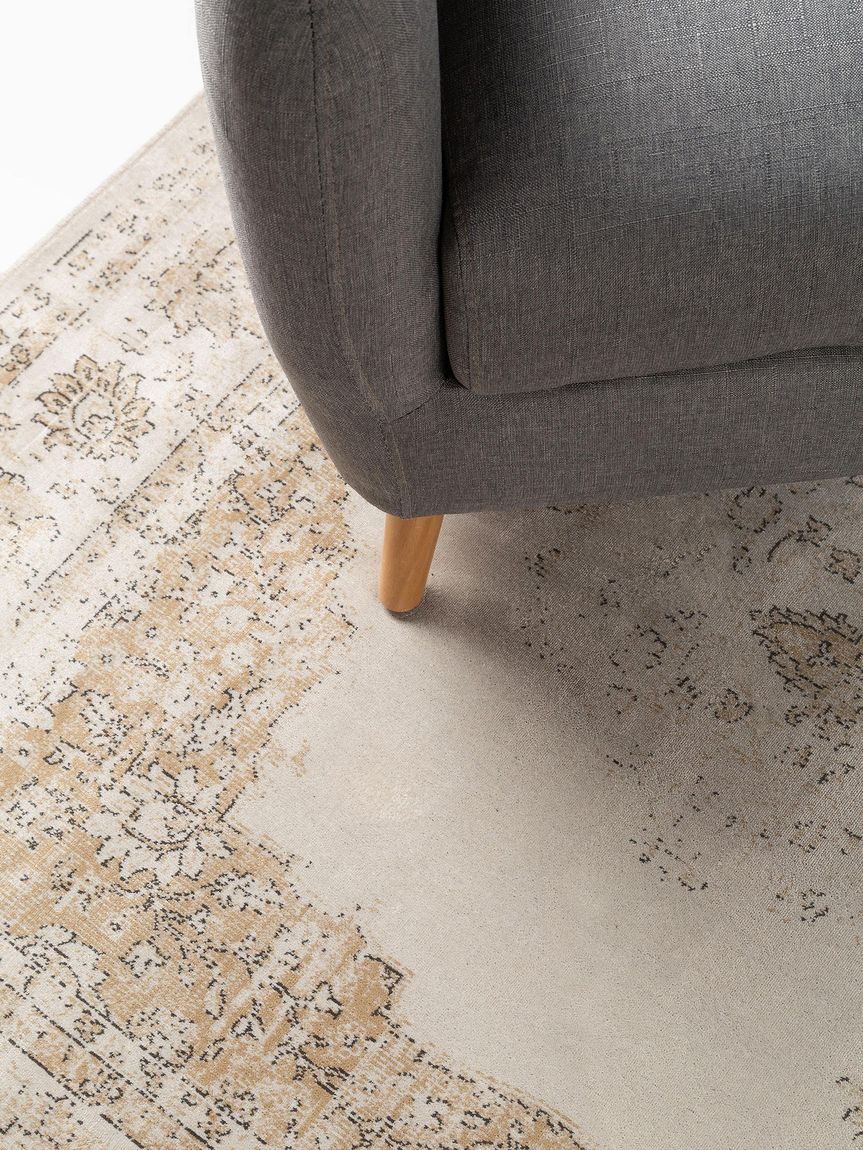 Viskoseteppich Elling Creame / Beige