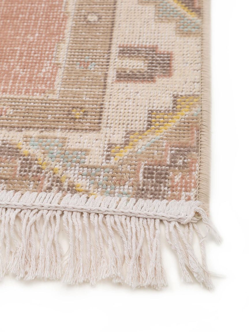 Teppich Folk Beige / Rosa