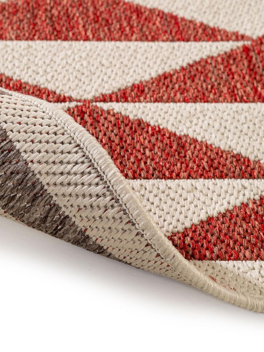 Wendeteppich Terrazzo Ø 120 cm rund Beige / Rot