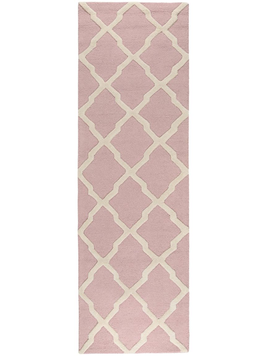 Wollteppich / Läufer Windsor 80x240 cm Rosa