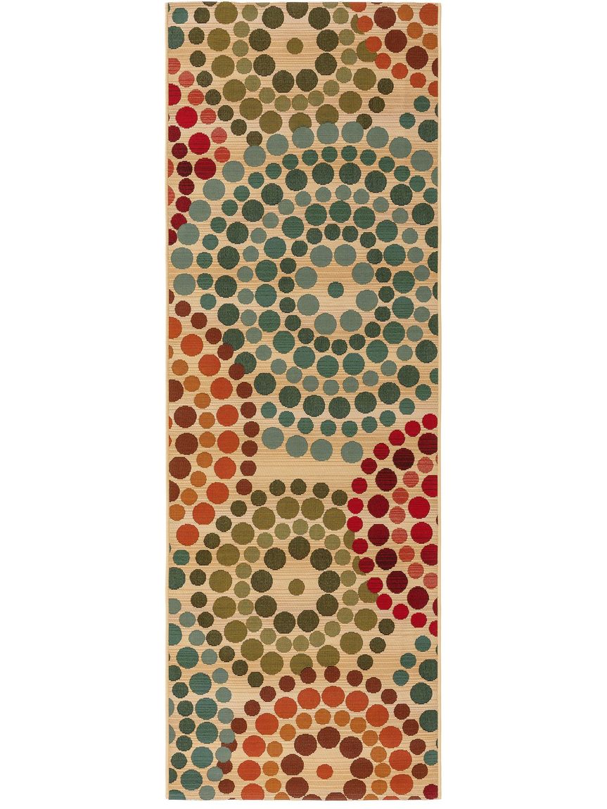 In- & Outdoor Teppich Läufer Artis 80x250 cm Beige / Bunt