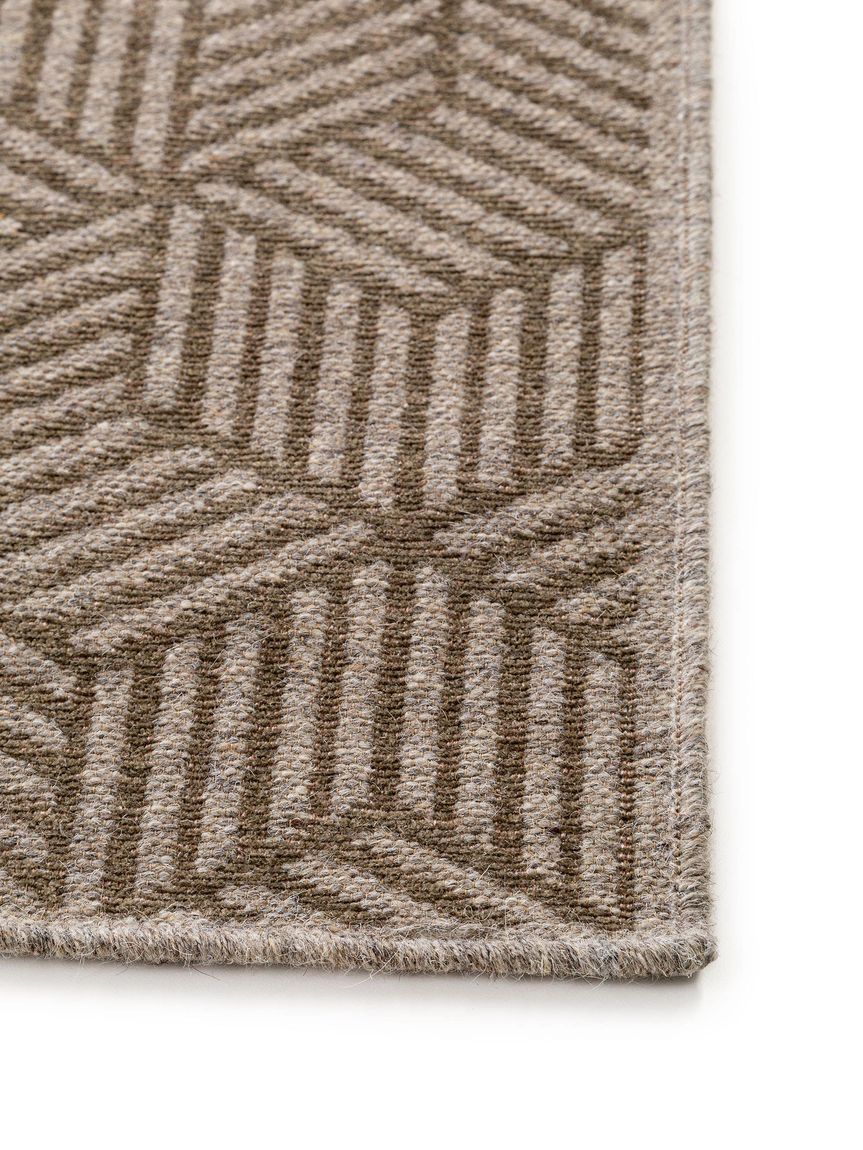 Wollteppich Jacob Beige / Grün