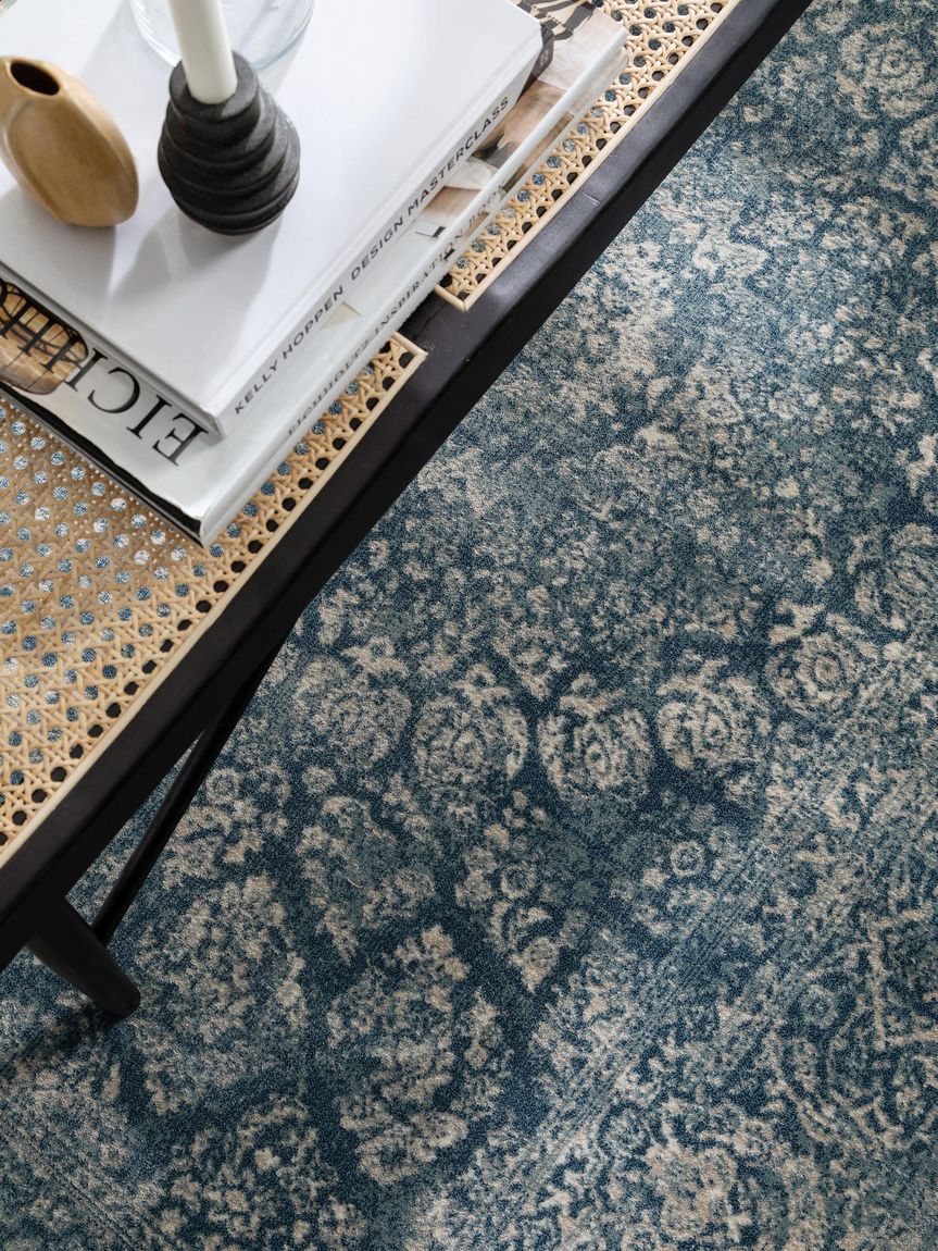 Teppich Vintage Velvet Blau