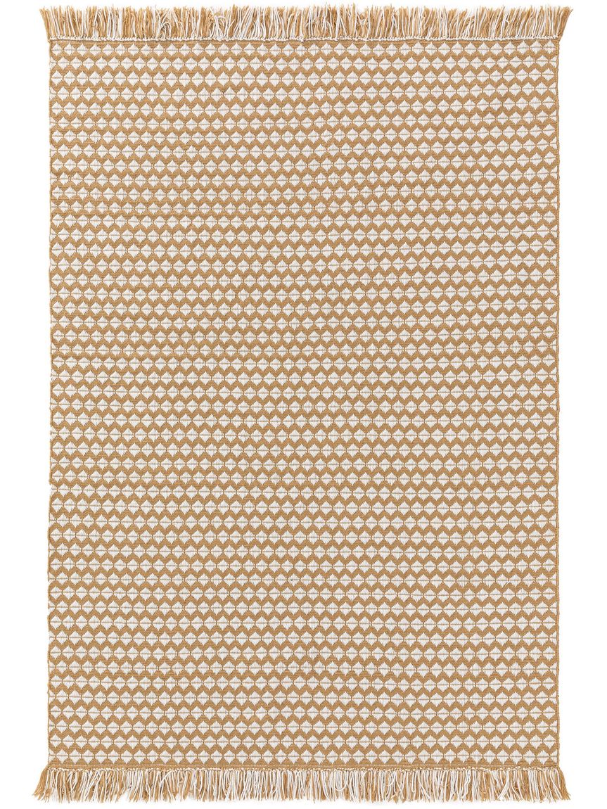 Teppich aus recyceltem Material Morty Gelb