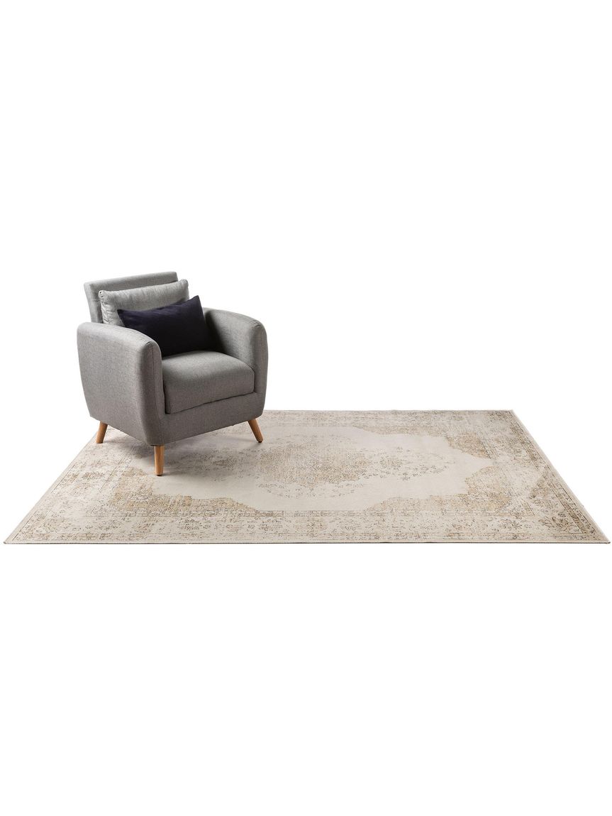 Viskoseteppich Elling Creame / Beige