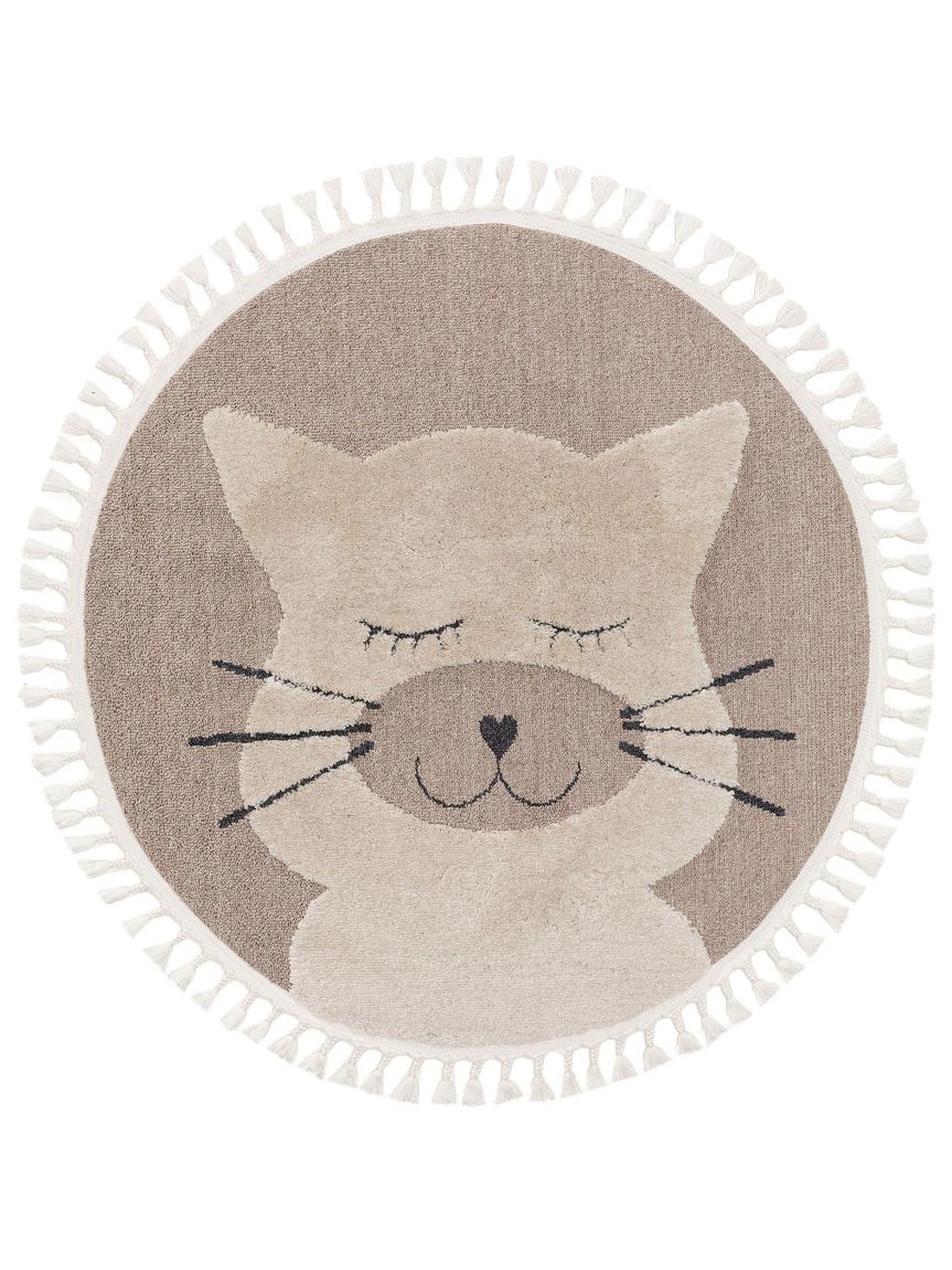 Kinderteppich Momo Ø 120 cm rund Beige