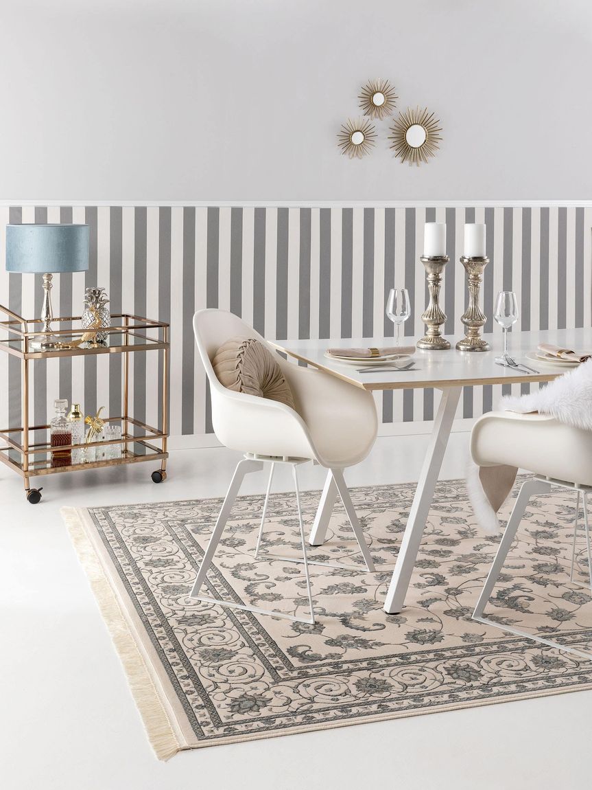 Teppich Nain Beige / Blau