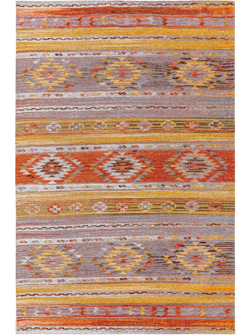 Flachgewebeteppich Aura Bunt