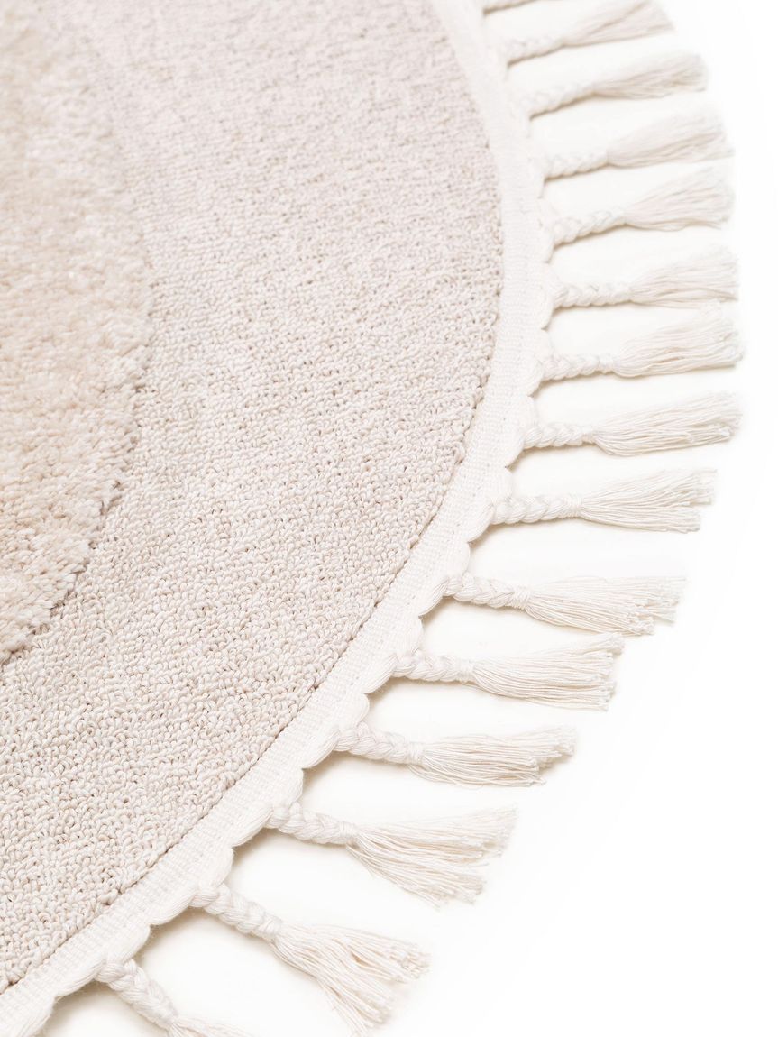 Kinderteppich Momo Ø 120 cm rund Creame