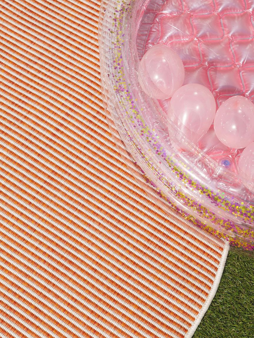 In- & Outdoor Teppich rund Cleo Orange