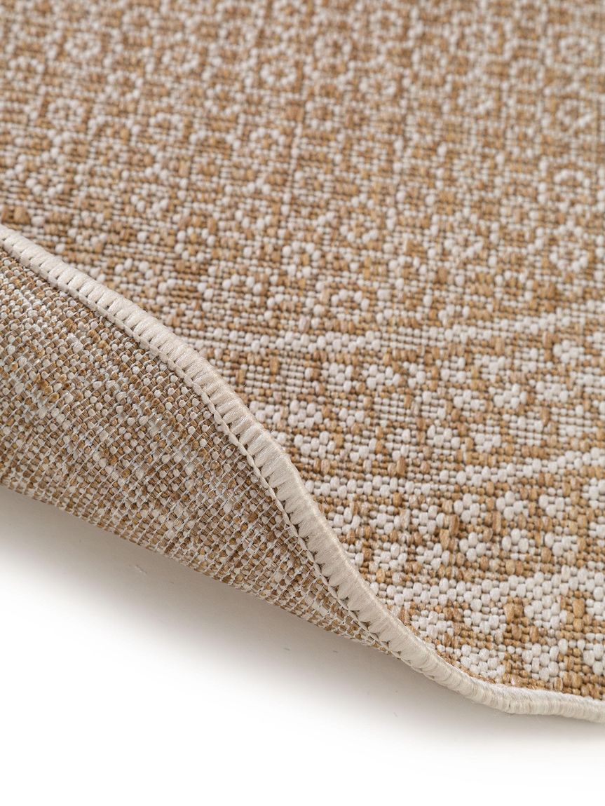 In- & Outdoor Teppich rund Cleo Creame / Beige