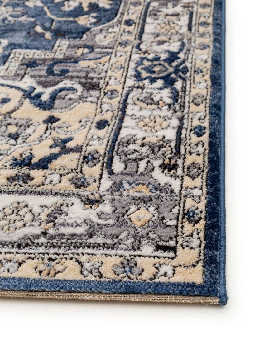 Teppich Sinan Beige / Blau