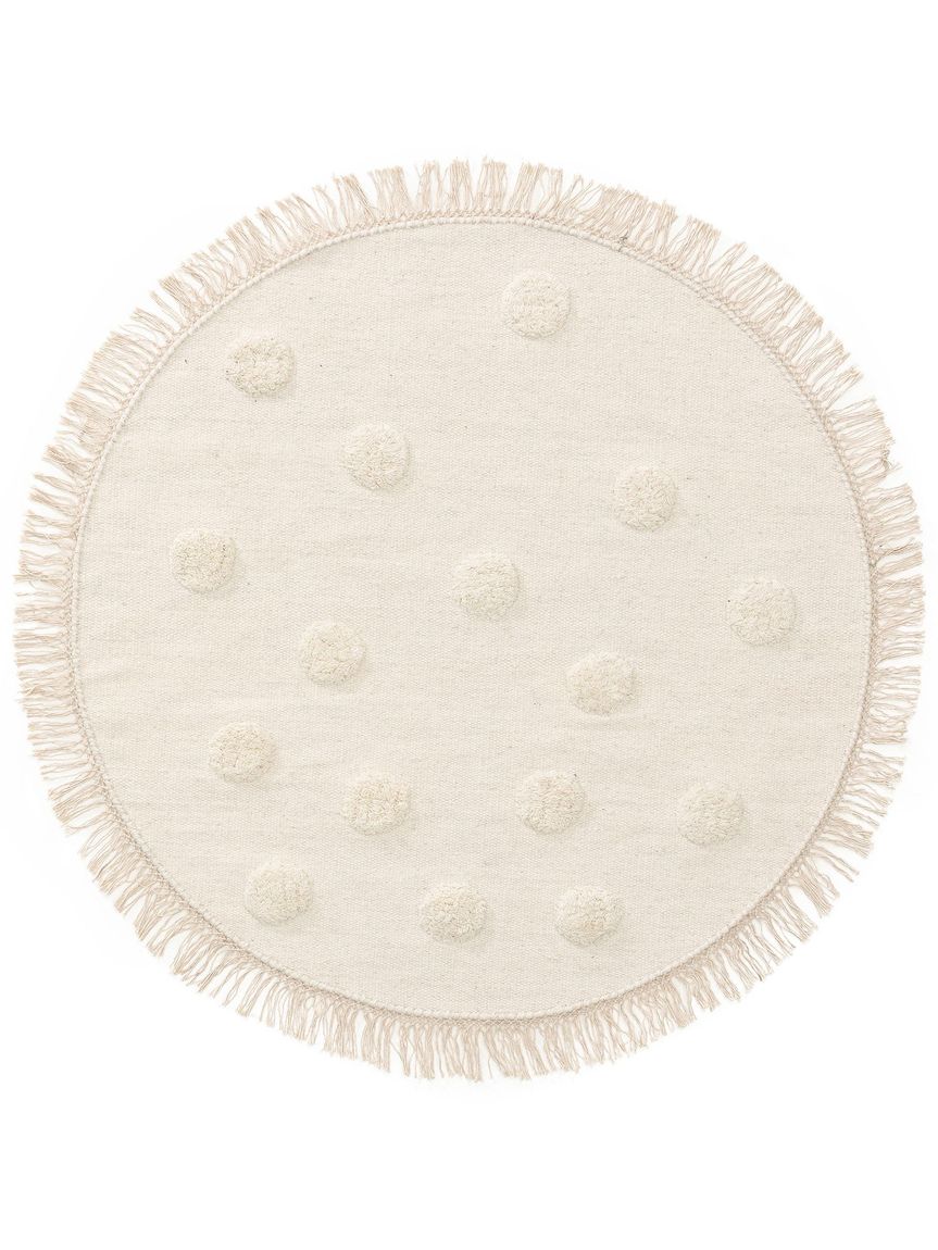 Kinderteppich rund Carlson Ø 120 cm rund Elfenbein