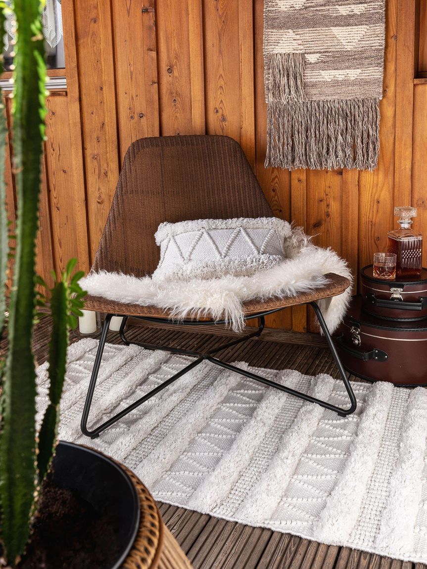 In- & Outdoor Kissenbezug Toni 30x50 cm Elfenbein