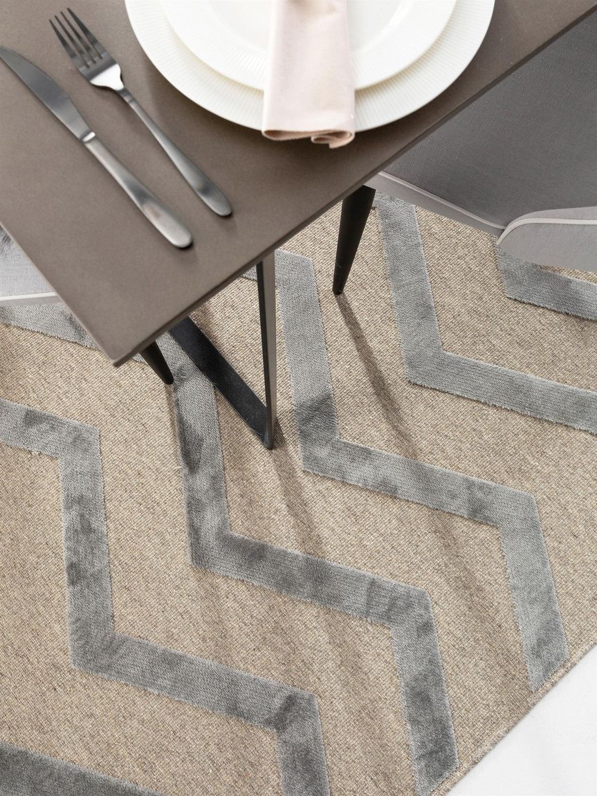 Teppich North Beige / Grau