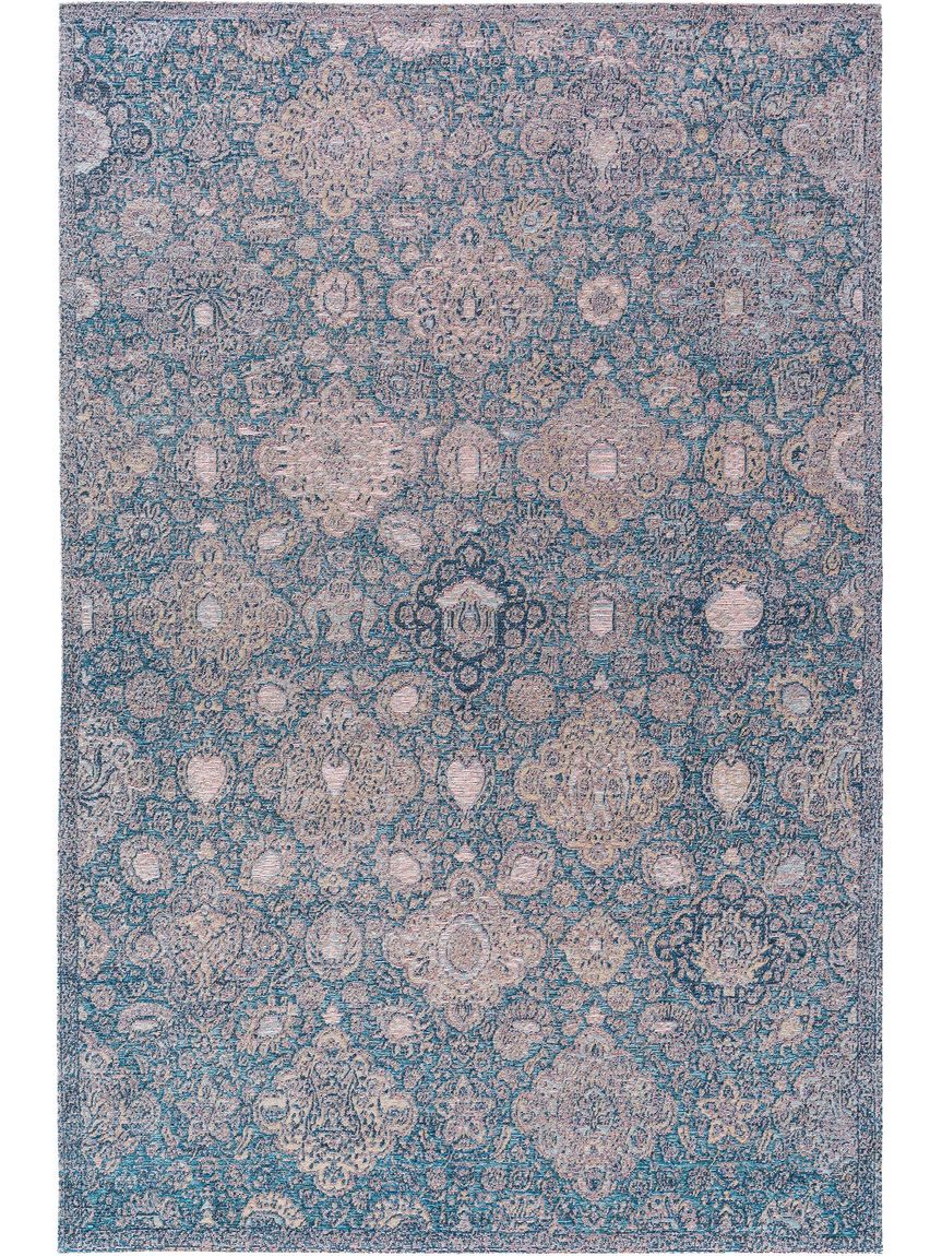 Flachgewebeteppich Aura Blau