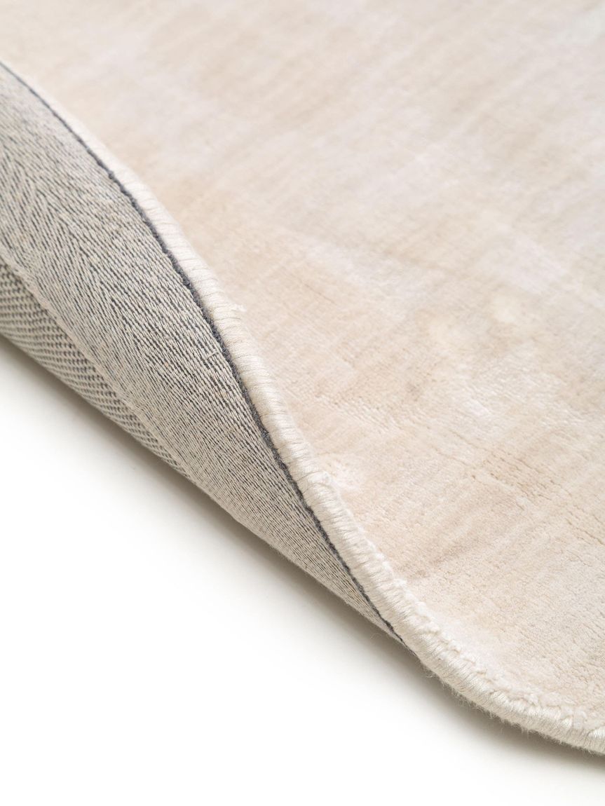 Viskoseteppich oval Nela 150x230 cm Elfenbein