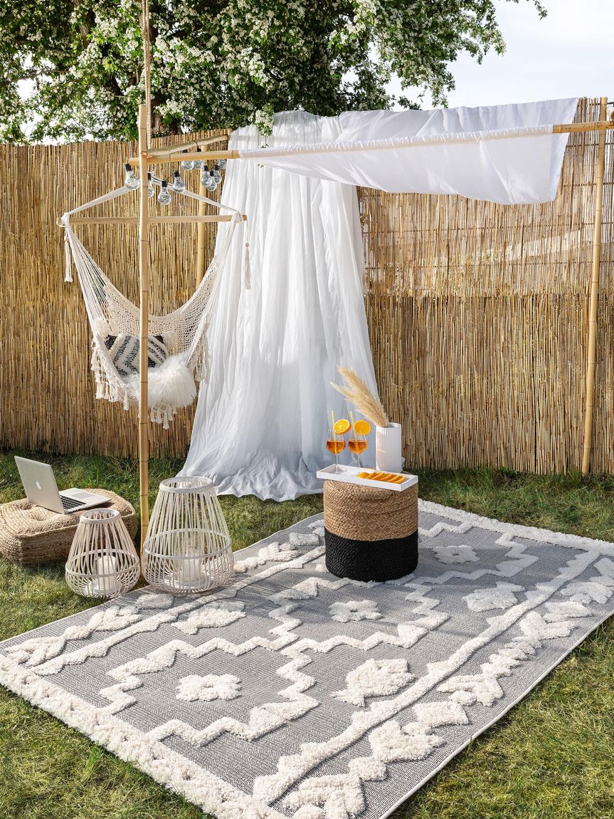 In- & Outdoor Teppich Carlo Grau