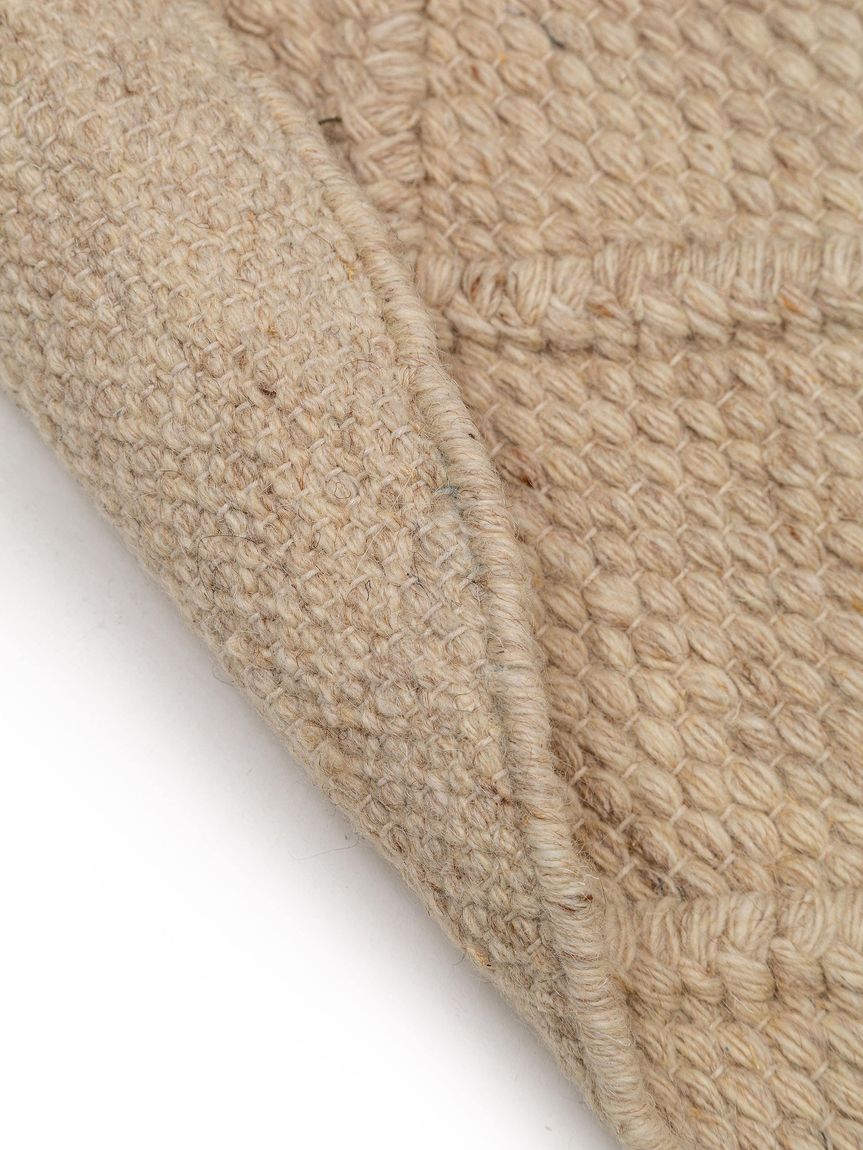 Wollteppich rund Jake Ø 160 cm rund Beige
