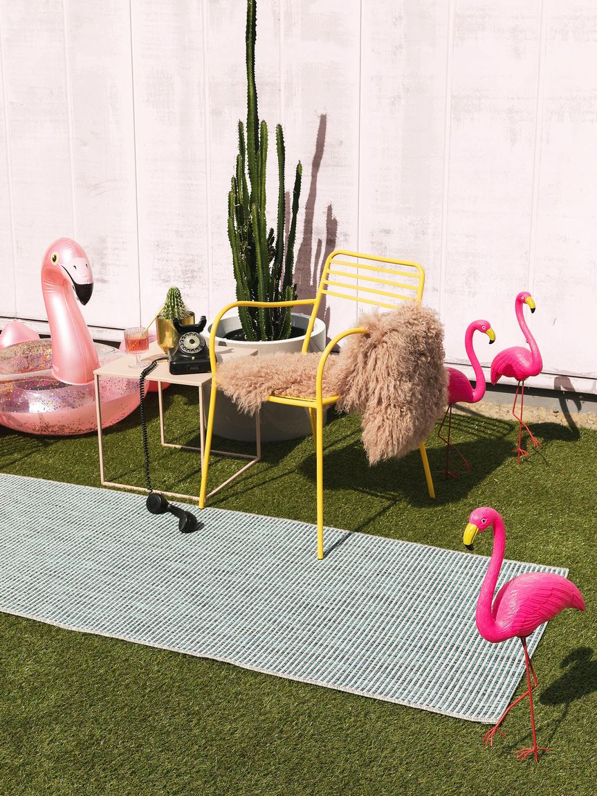 In- & Outdoor Läufer Cleo 80x240 cm Blau