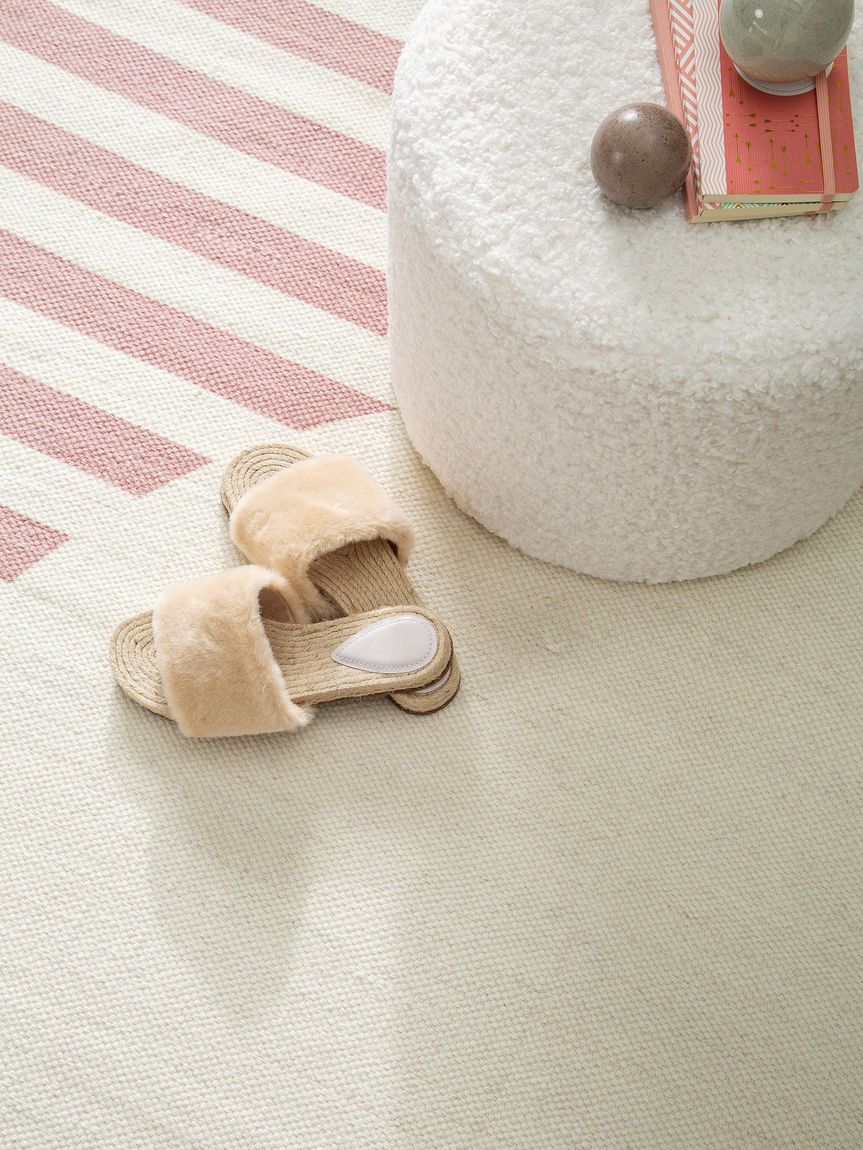 Wollteppich Oasis Creame / Rosa