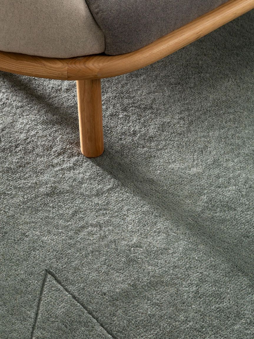 Wollteppich Bent Grün