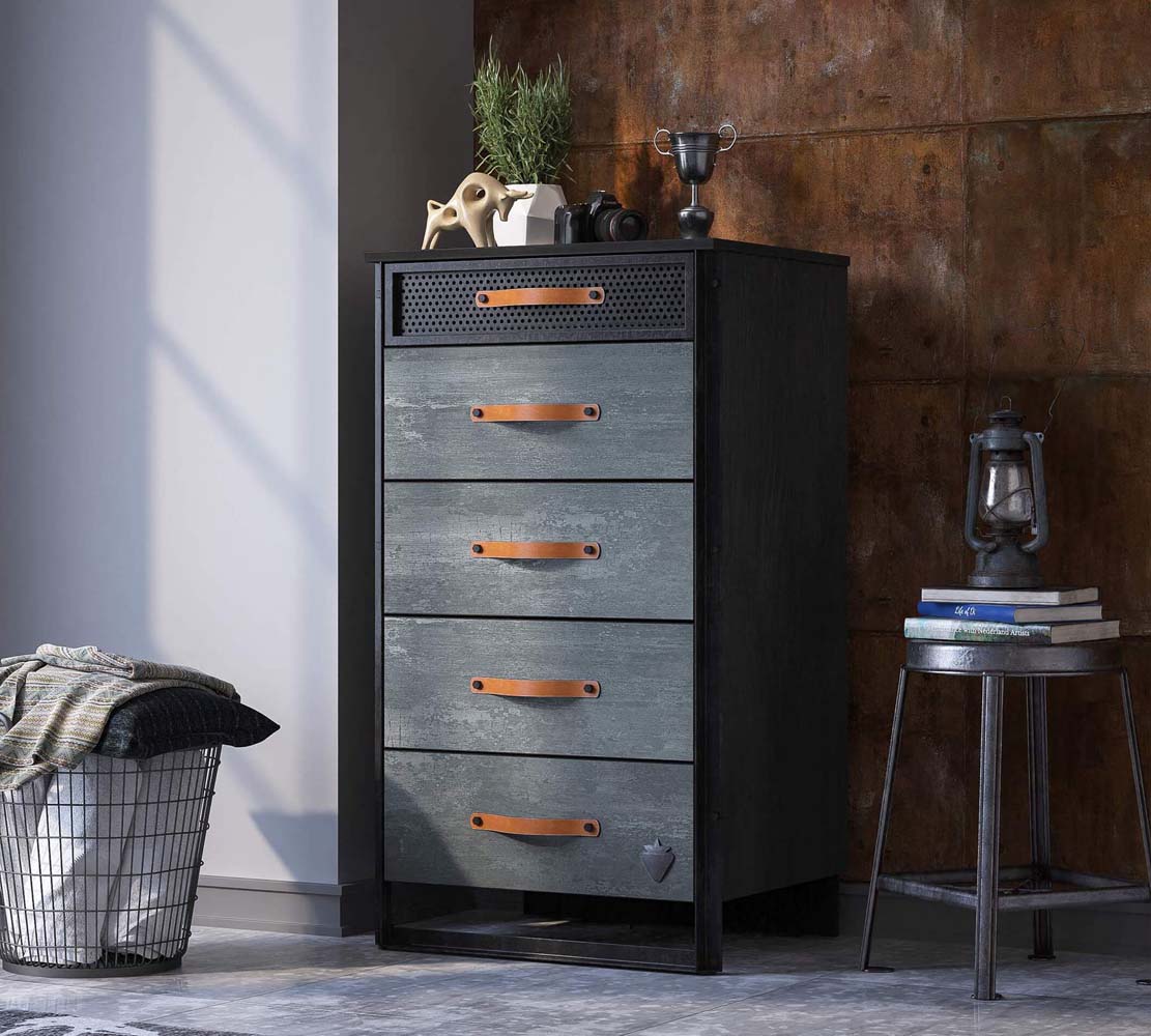 Cilek DARK METAL Kommode Schwarz