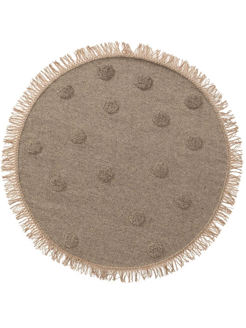 Kinderteppich rund Carlson Ø 120 cm rund Taupe