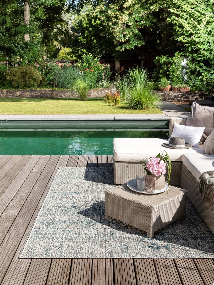 In- & Outdoor Teppich Cleo Blau
