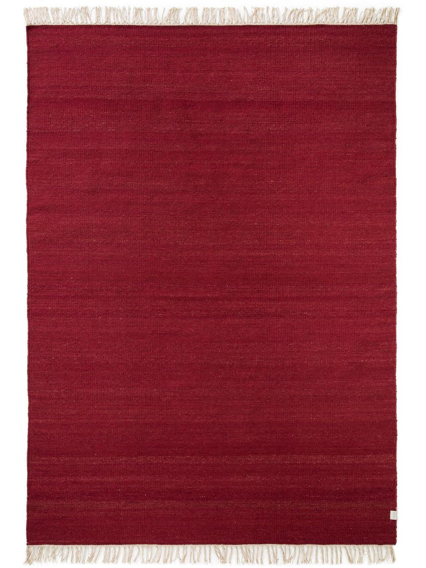 Wollteppich Mala 200x300 cm Dunkelrot