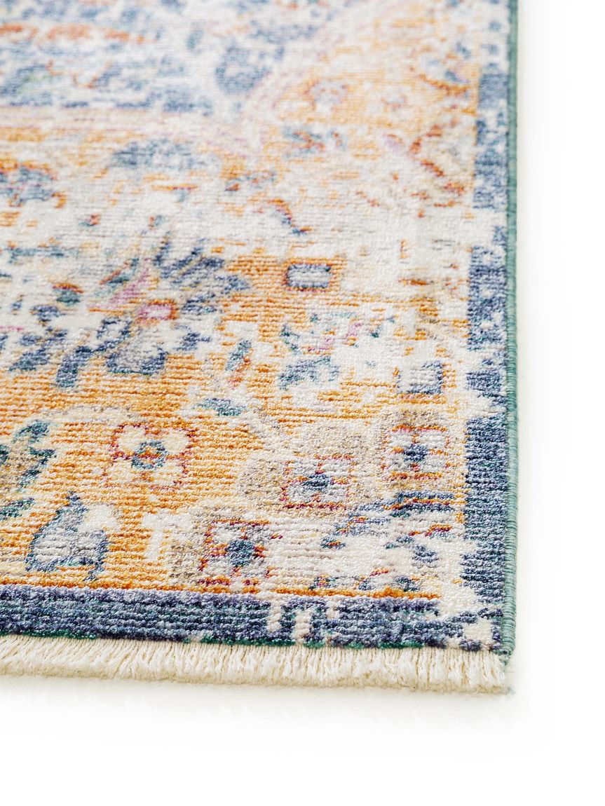 Viskoseteppich Yuma Bunt / Blau
