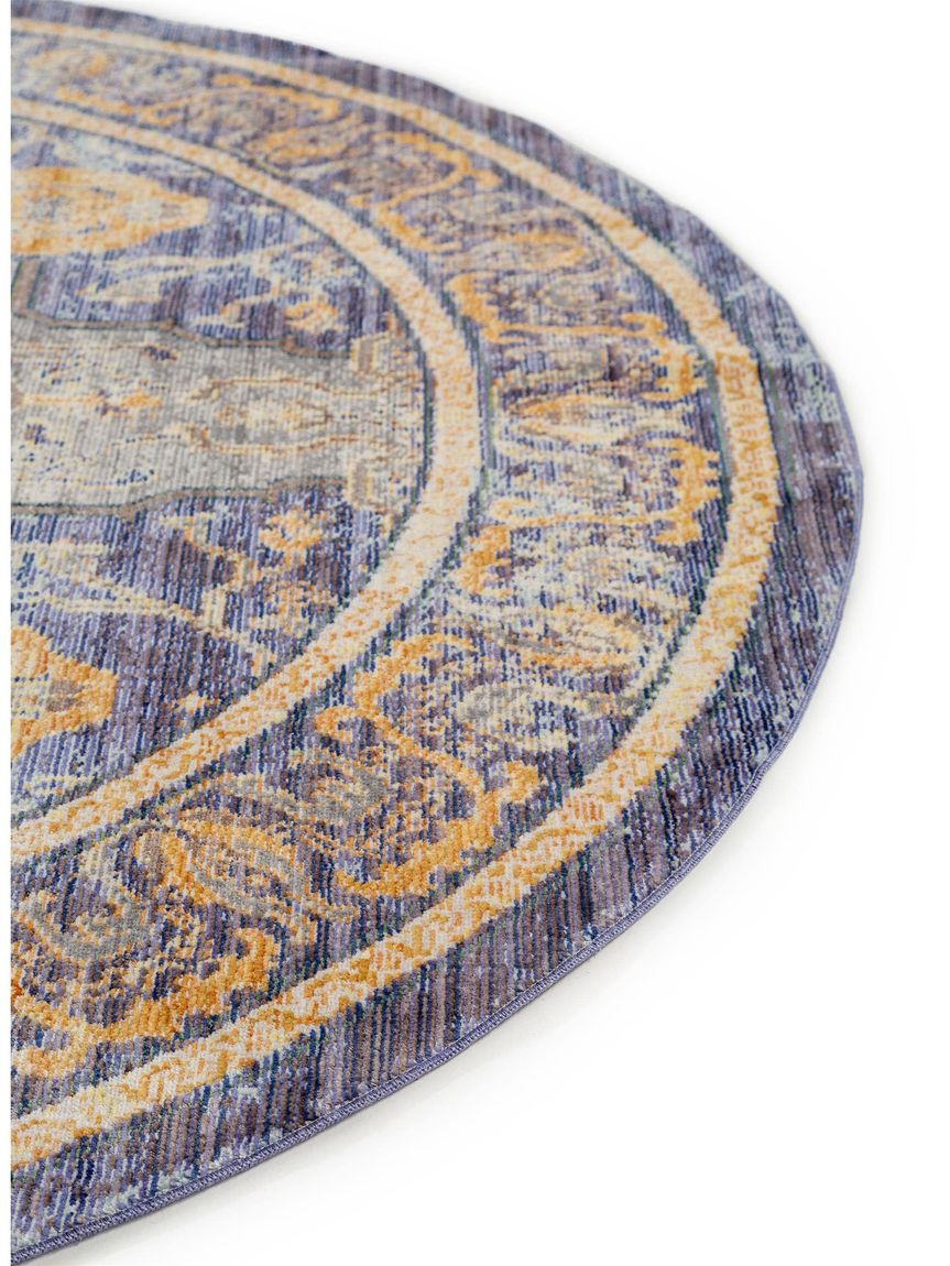 Teppich rund Visconti Bunt / Blau