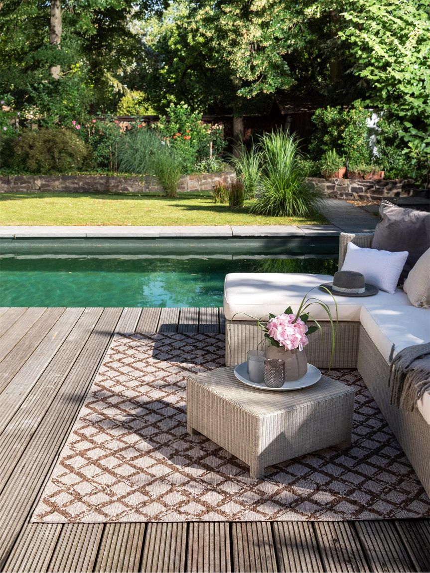 In- & Outdoor Teppich Cleo 200x290 cm Braun