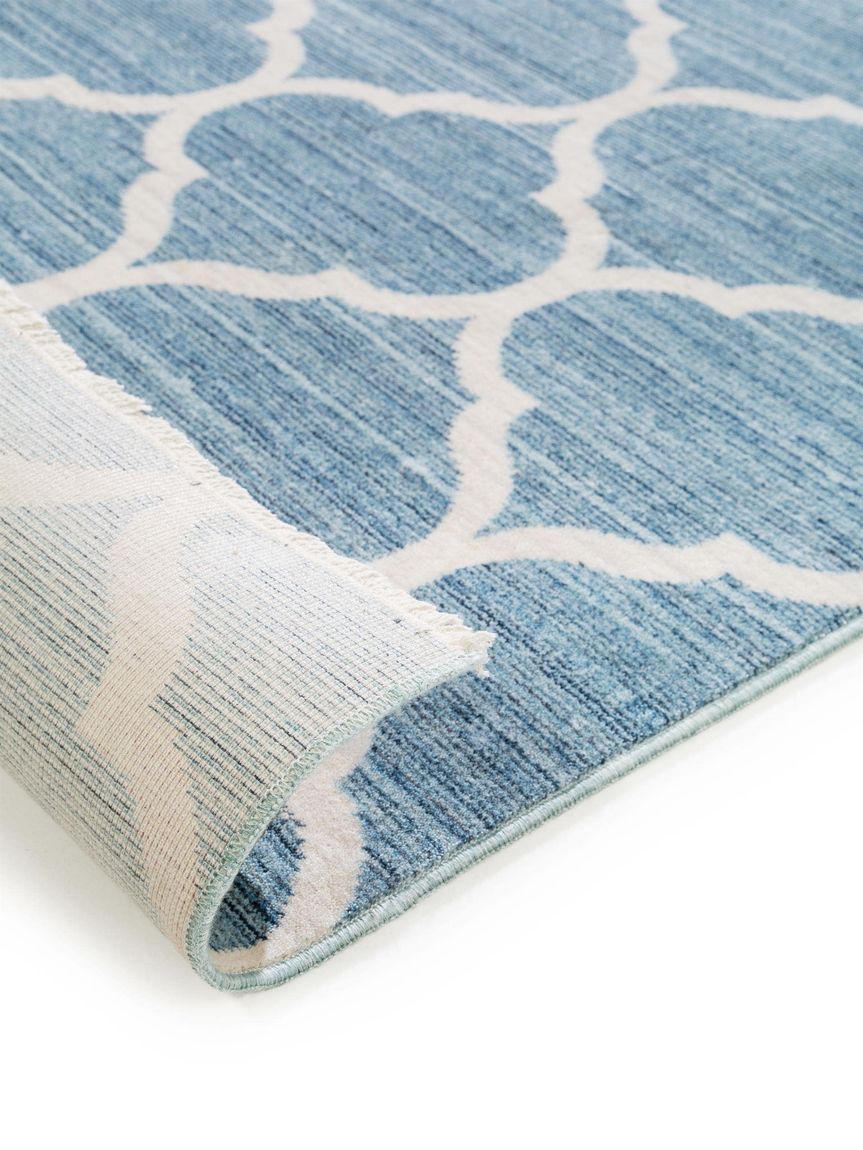 Viskoseteppich Yuma Blau
