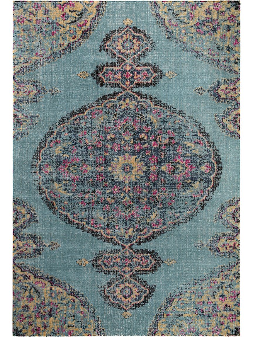 Flachgewebeteppich Ayla 240x300 cm Bunt / Türkis