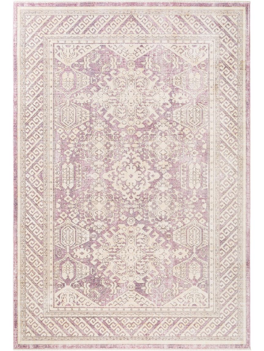 Viskoseteppich Yuma Beige / Rosa