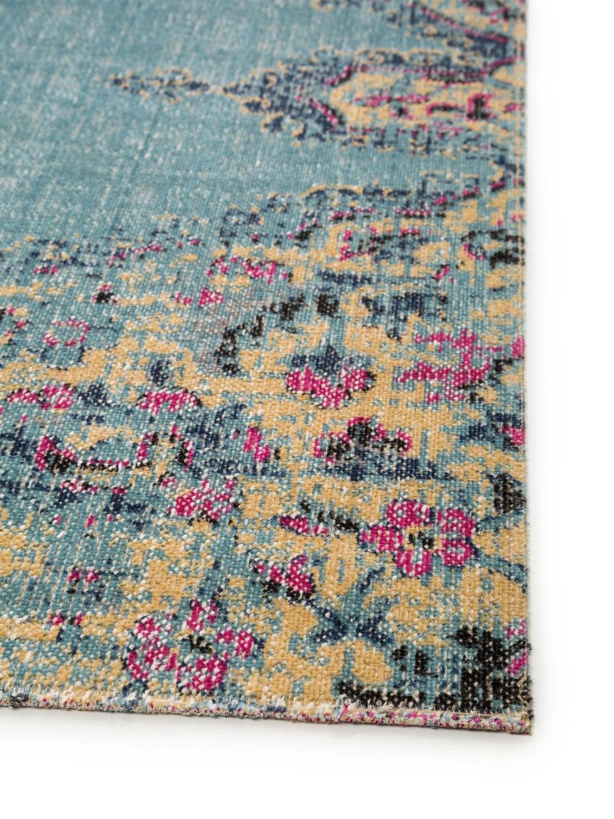 Flachgewebeteppich Ayla 240x300 cm Bunt / Türkis