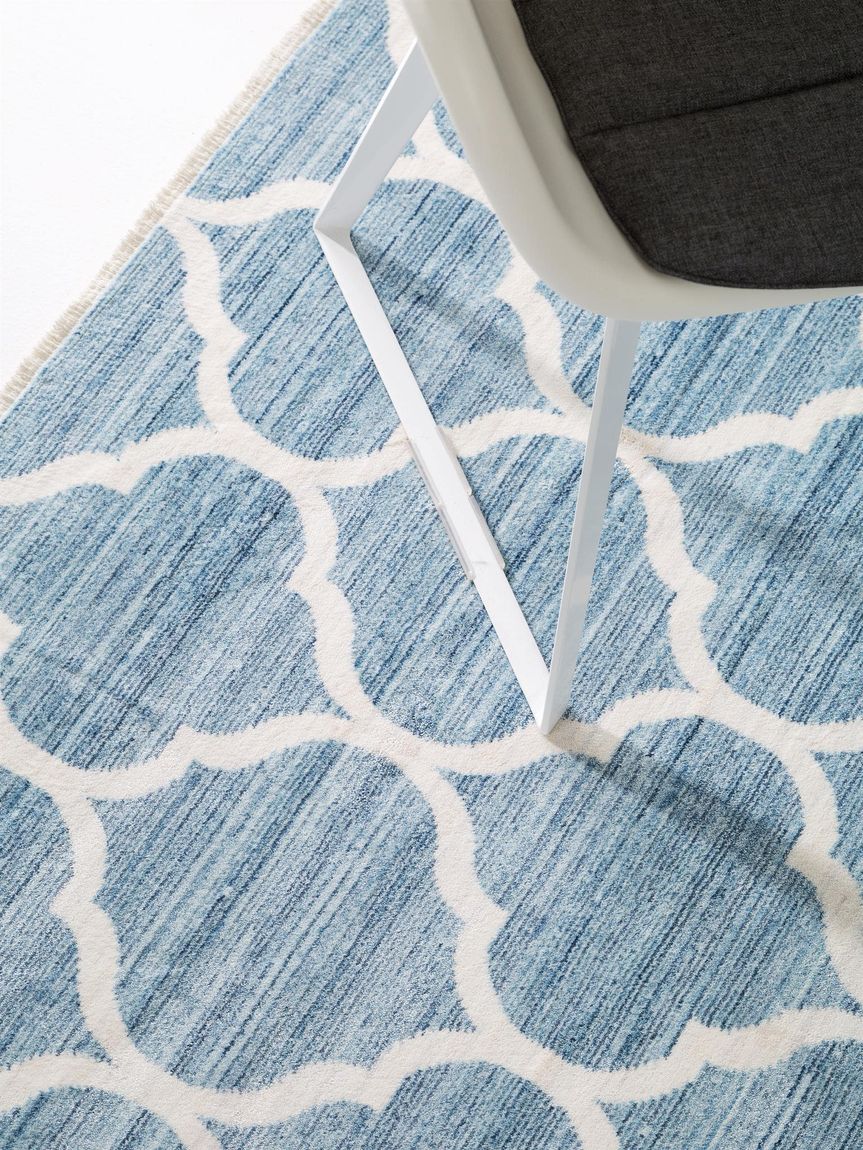 Viskoseteppich Yuma Blau