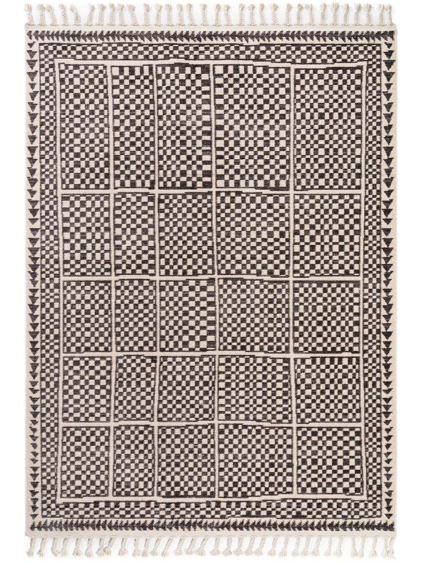 Teppich Bahar Schwarz / Weiß