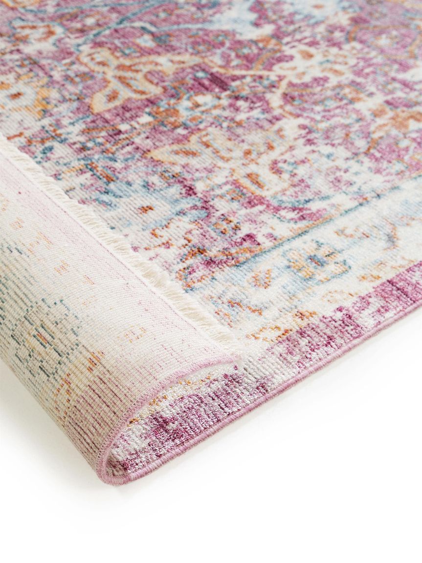 Viskoseteppich Yuma Bunt / Pink