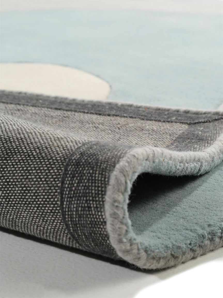 Wollteppich Matrix Grau