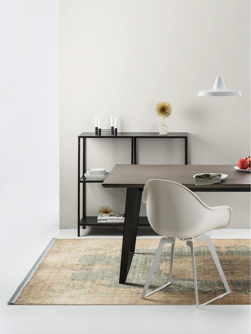 Teppich mit Print Siljan Beige