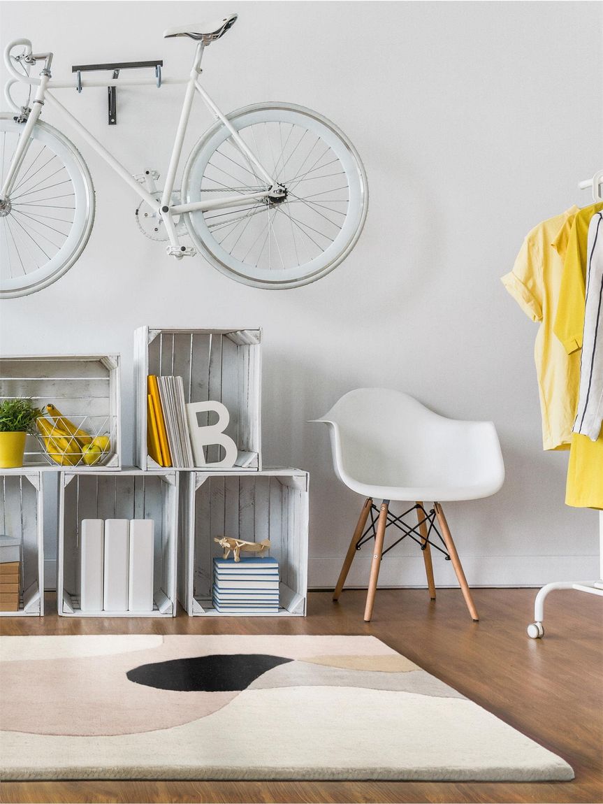 Wollteppich Matrix Beige