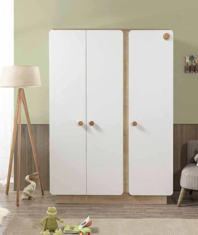 Cilek NATURA BABY Kleiderschrank Schrank Kinderzimmer Weiß/Natur