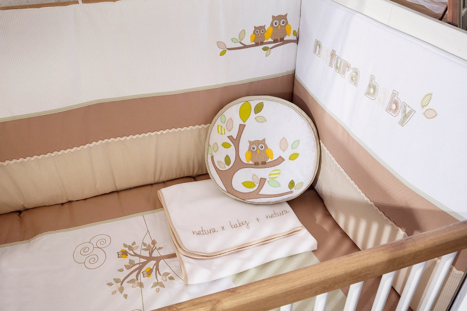 Cilek NATURA BABY Babybett L mitwachsend mit Zubehör Kinderbett Weiß / Natur