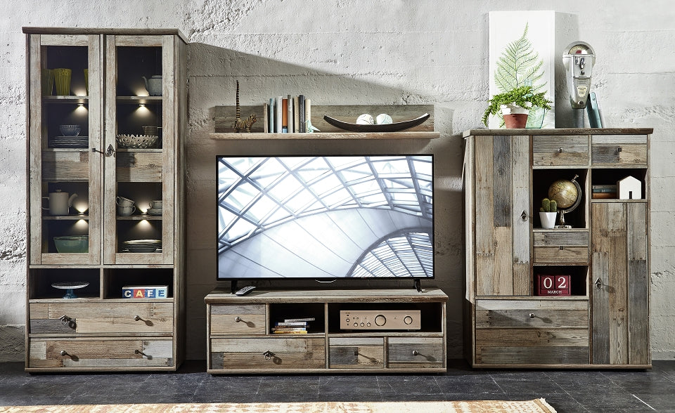 Wohnwand BONANZA Driftwood Nachbildung
