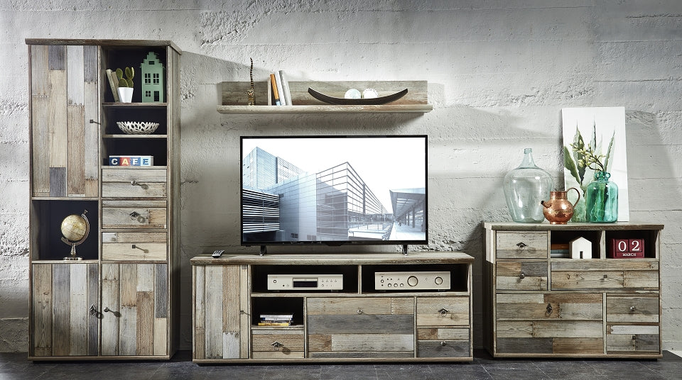 Wohnwand BONANZA Driftwood Nachbildung