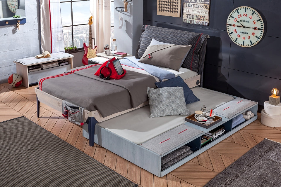 Cilek TRIO Kinderbett Bett 120x200cm Jugendbett Holz White-Wash